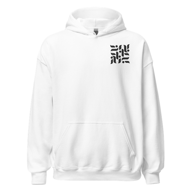 Custom Minimalist Calligraphy White Hoodie
