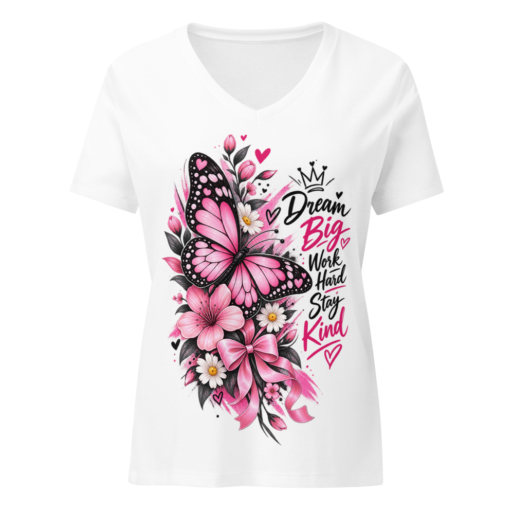 Floral V-neck Women's Tee