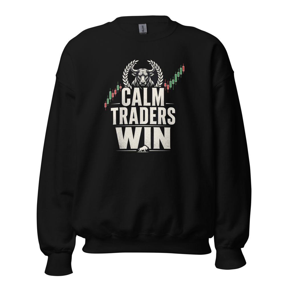 Calm Traders Win Sweatshirt |Trading Bull Crewneck