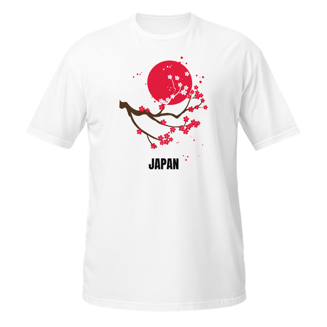 Japanese Cherry Blossom Sakura with Red Sun
