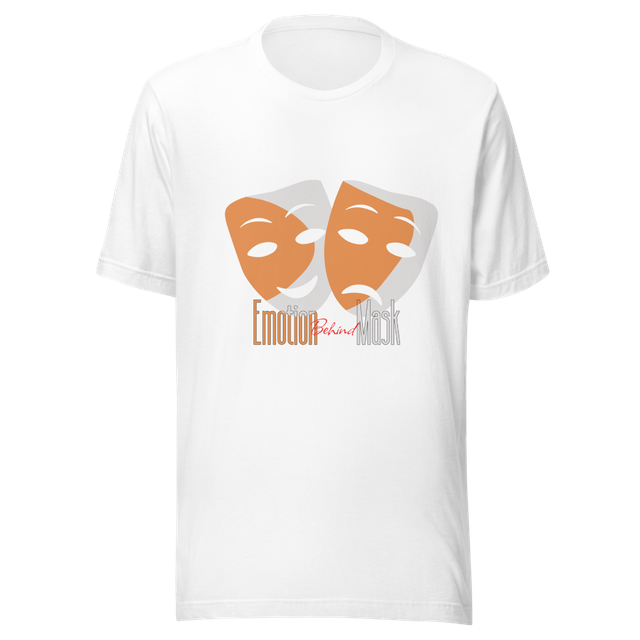 Two theater comedy and tragedy masks with sad and