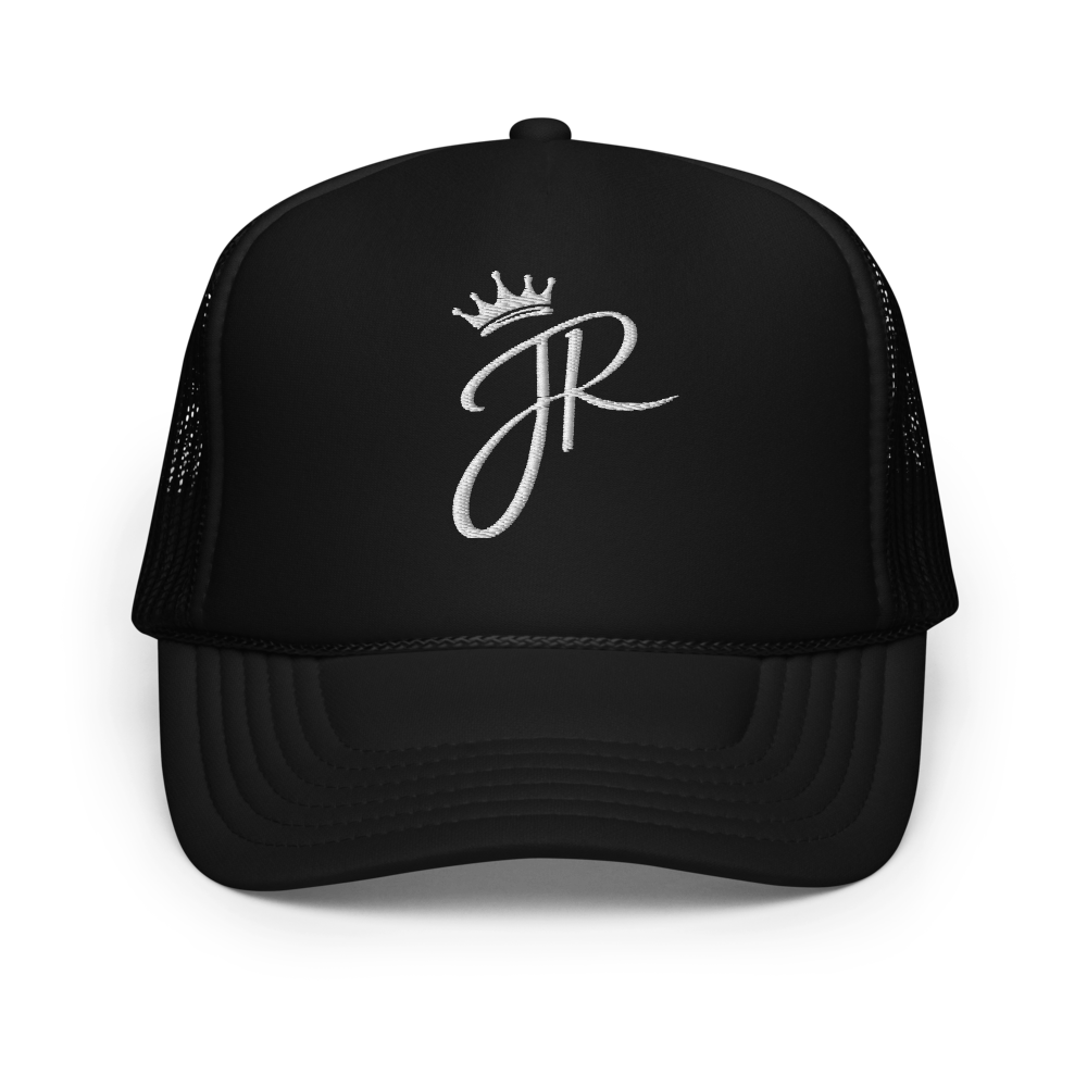 JR (crown) Foam Trucker hat (white lettering)