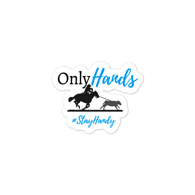3" x 4 " Decal "Only Hands" Lady Breakaway Roper