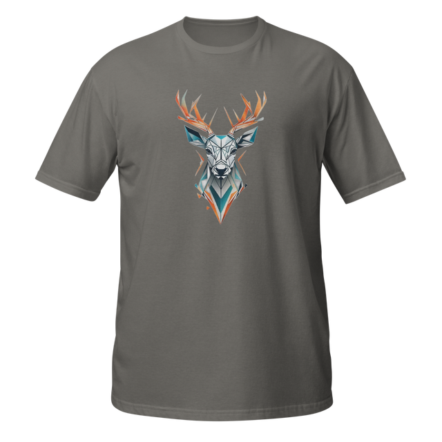 Geometric Deer Head Unisex Softstyle T-Shirt