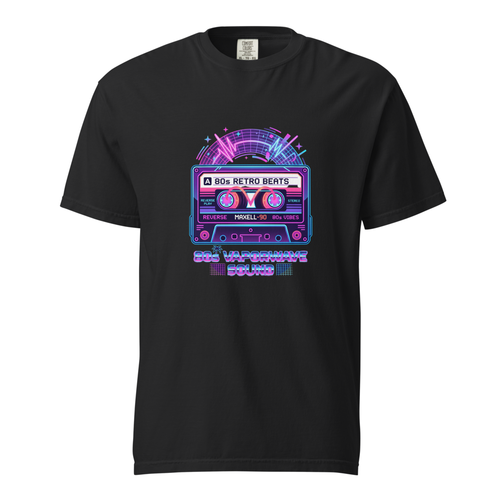 Premium Retro 80s Music Cassette Heavyweight Tee