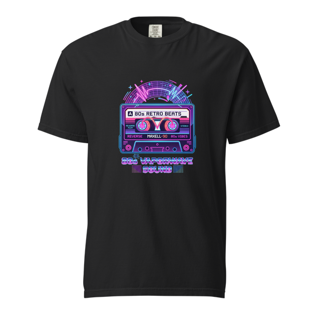 Premium Retro 80s Music Cassette Heavyweight Tee