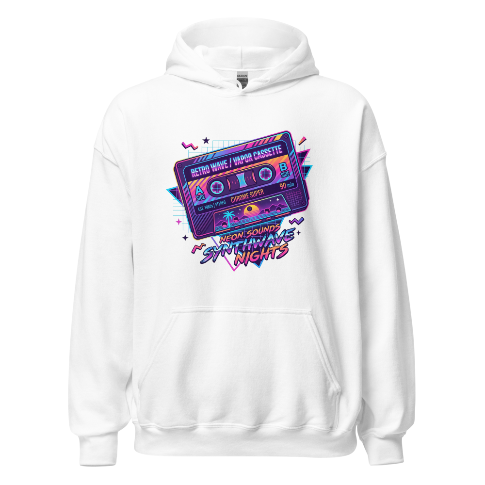 Retro 80s Music Cassette Tape Heavy Blend Hoodie
