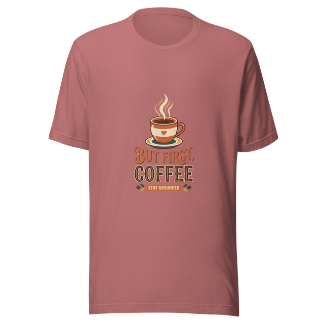 But First Coffee Retro Vintage Aesthetic Tee