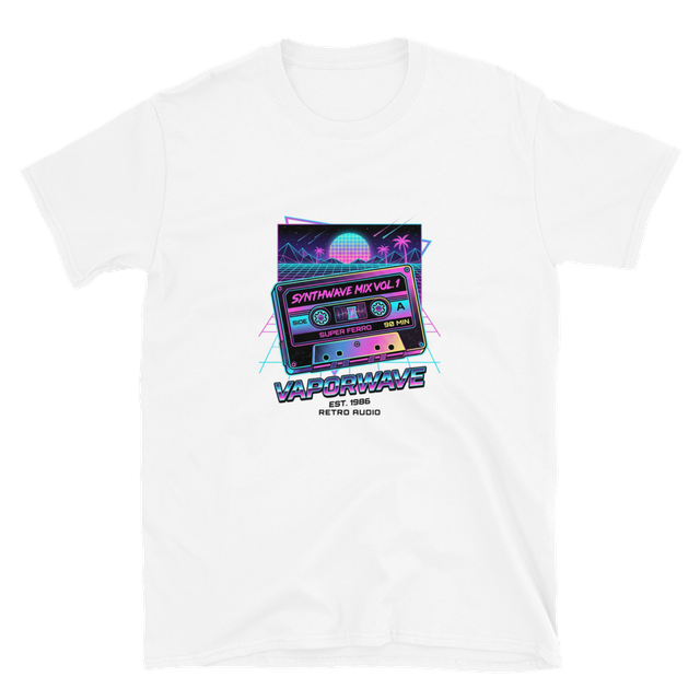Retro 80s Music Cassette Tape Vaporwave Tee