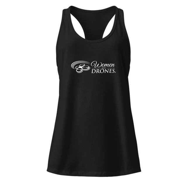 Women and Drones Racerback Tank Top Black