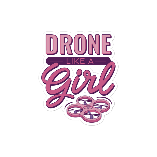 Drone Like A Girl 5 inch sticker
