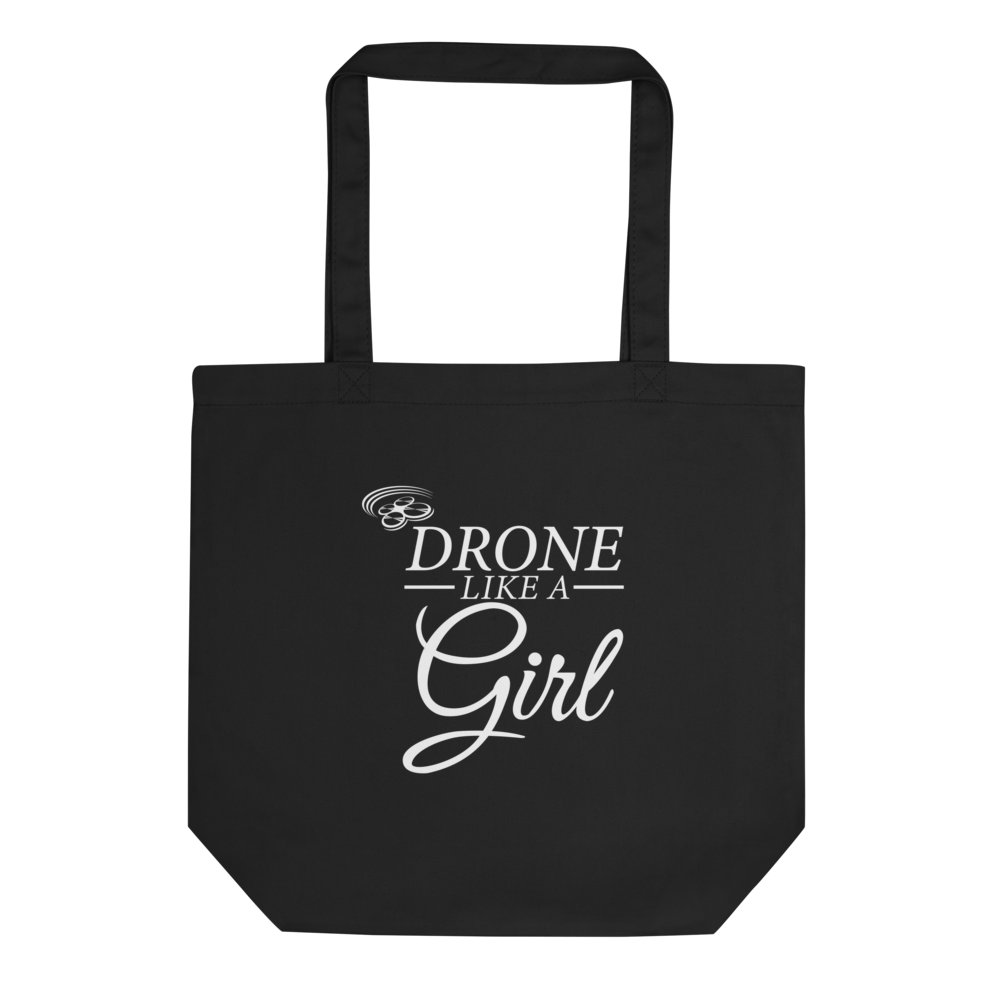 Drone Like a Girl Tote Bag Black