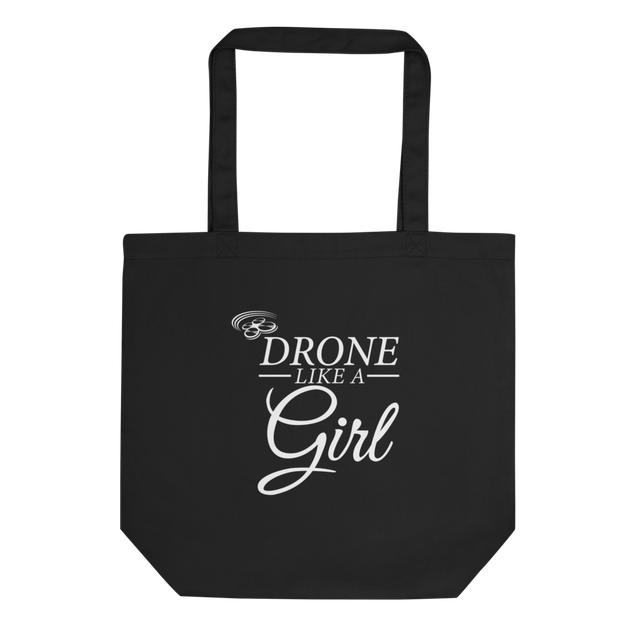 Drone Like a Girl Tote Bag Black