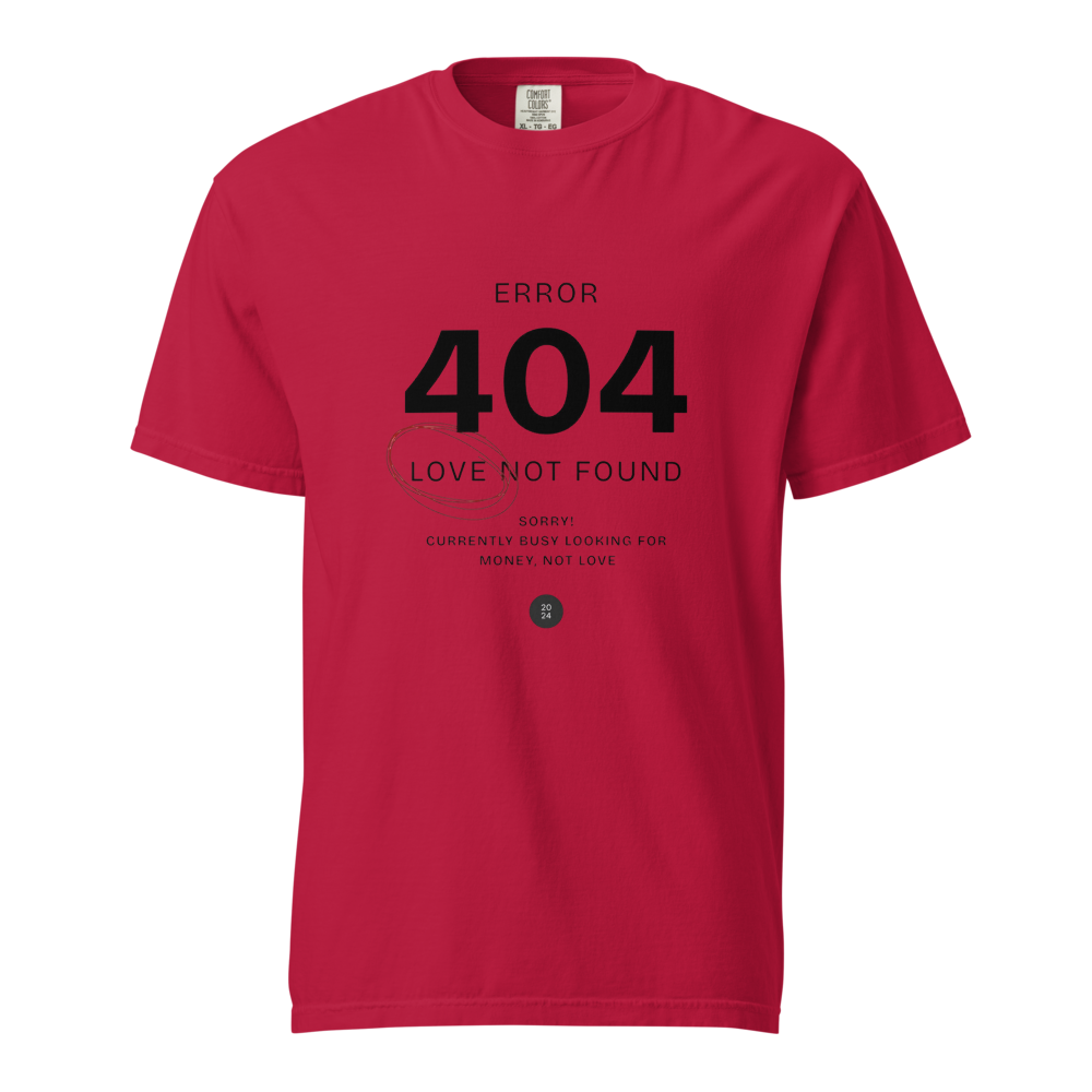 404 Love Not Found Graphic T-Shirt