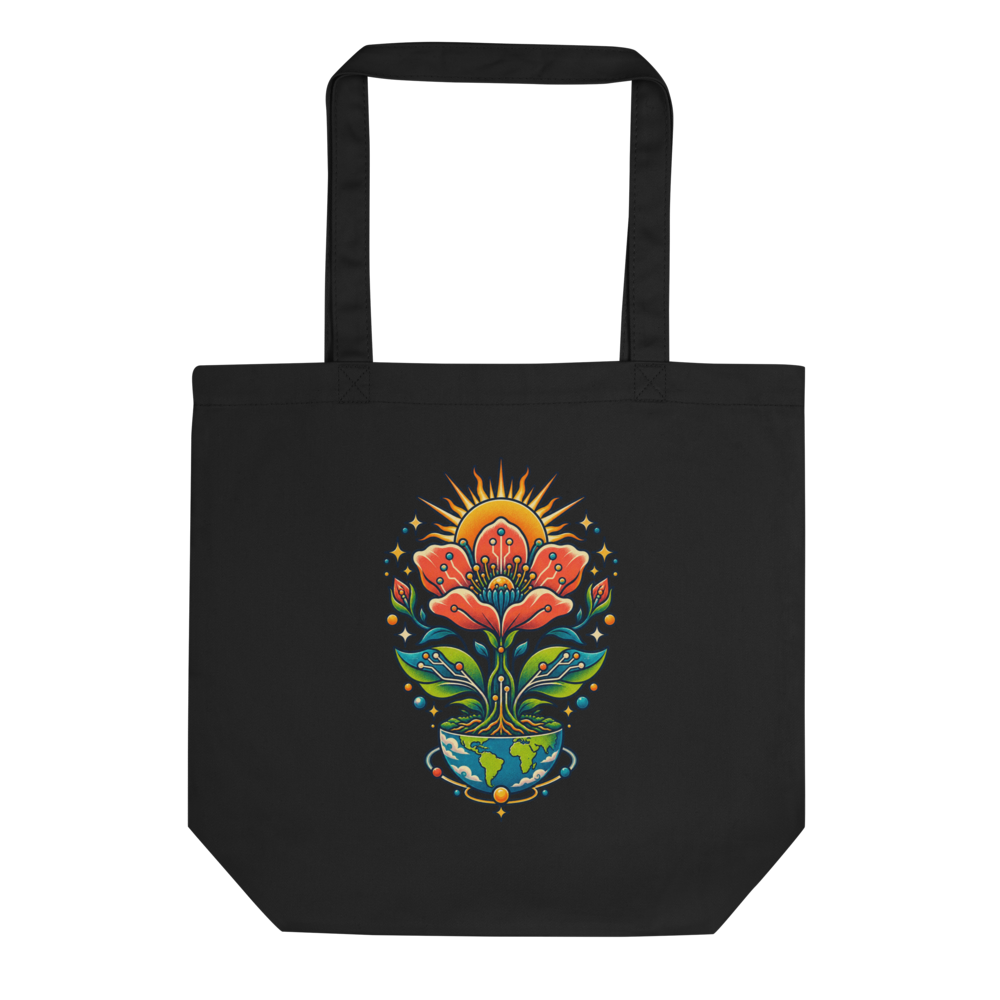 Colorful Celestial Sun Eco Tote Bag