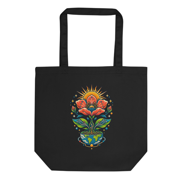 Colorful Celestial Sun Eco Tote Bag