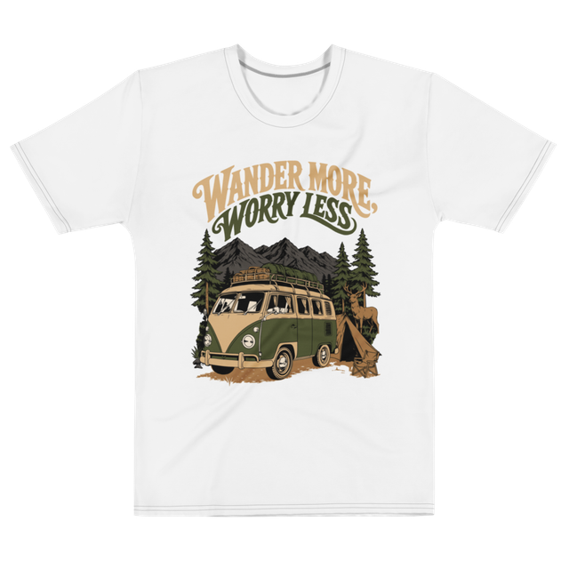 Wander More Worry Less – Vintage Van Life Camping