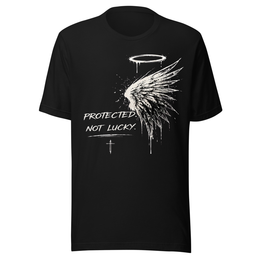 Protected Not Lucky Angel Wings Design