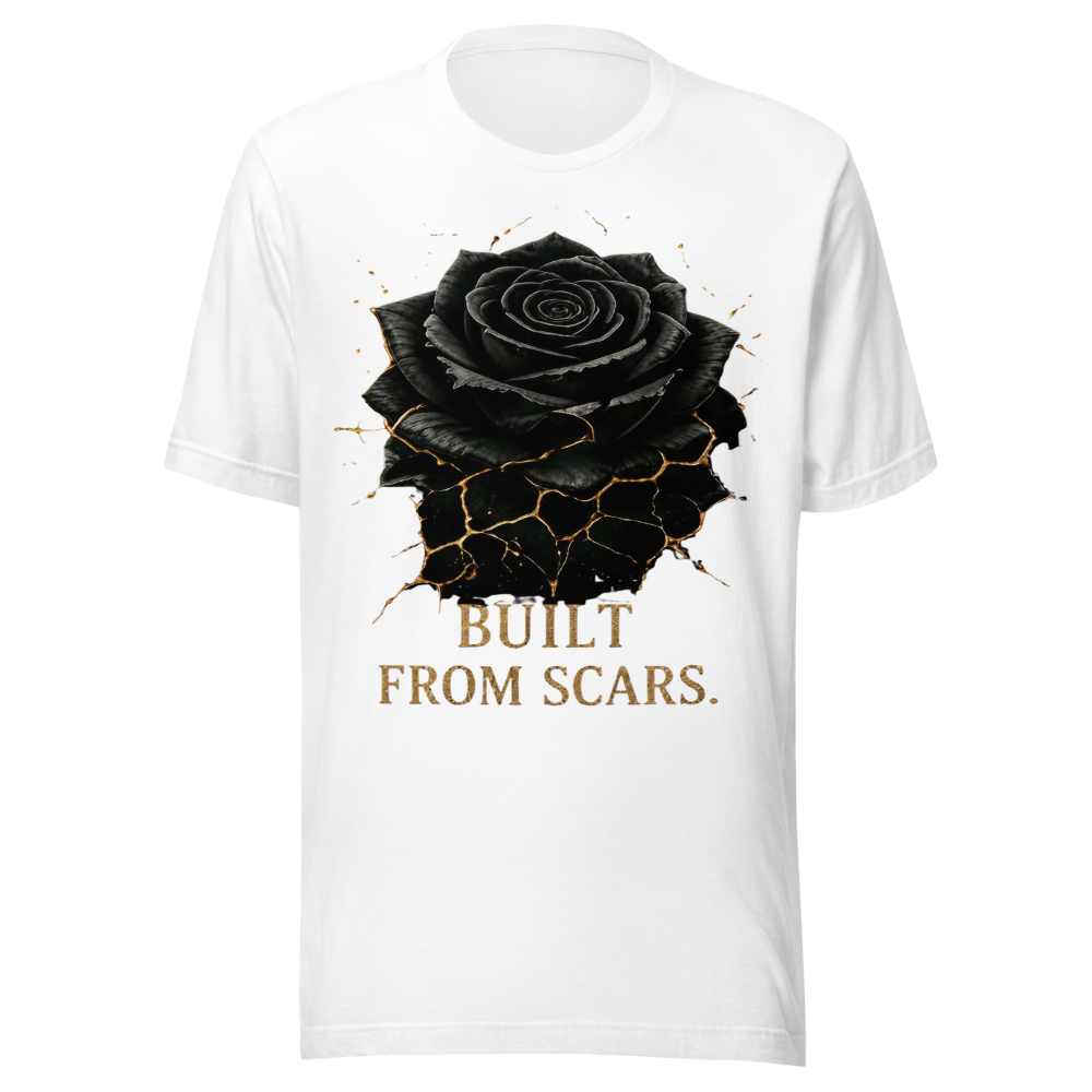 Built From Scars Black Rose Design