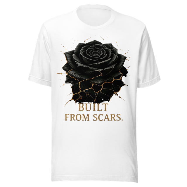 Built From Scars Black Rose Design