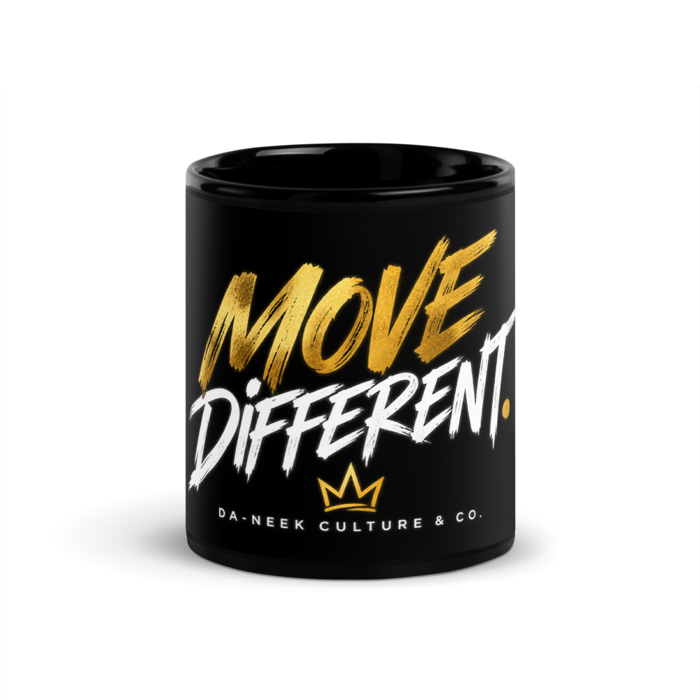 Move Different - Black Glossy Mug 