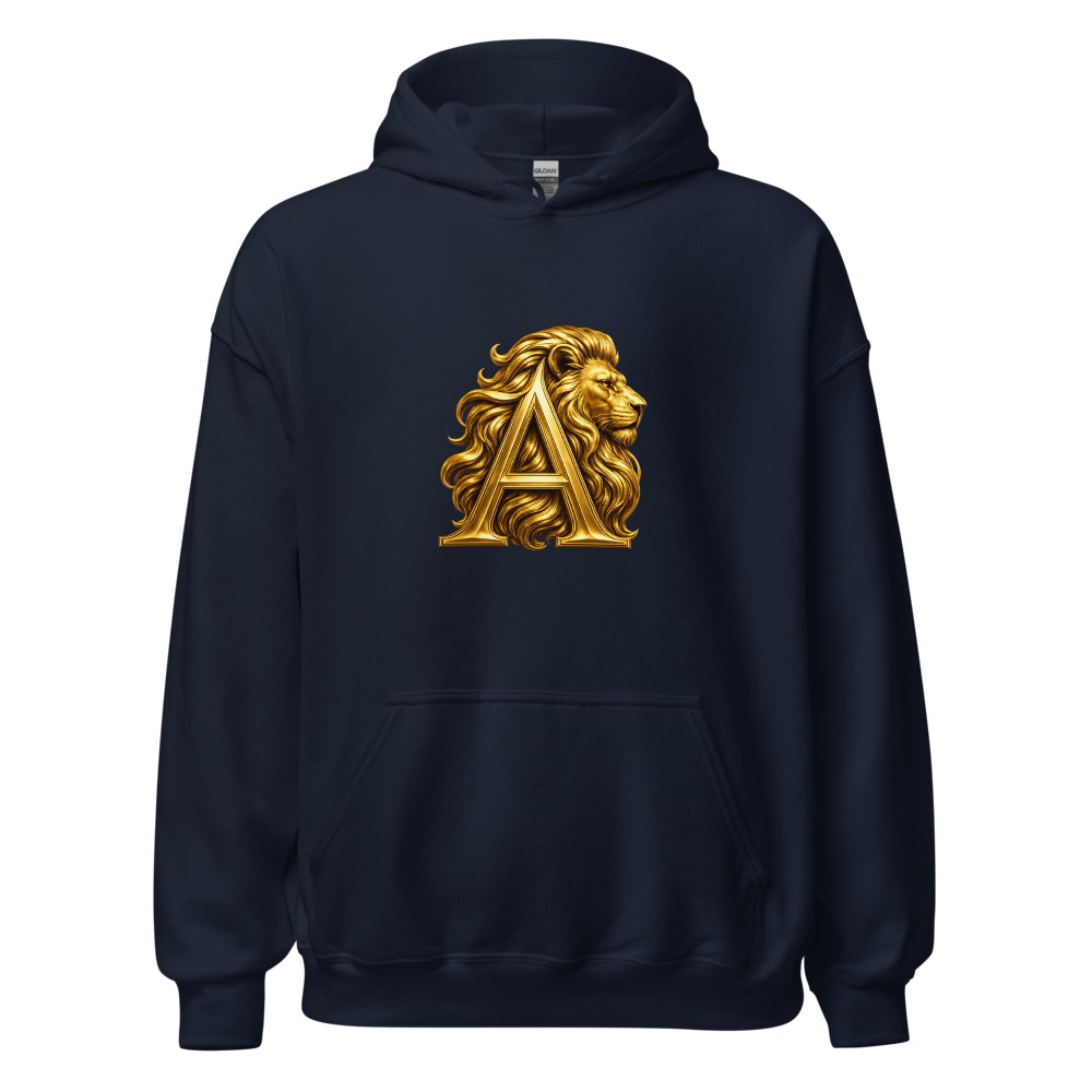 Golden Lion Letter A Luxury 3D Logo
