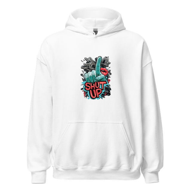 Shut Up Skull Graphic Hoodie