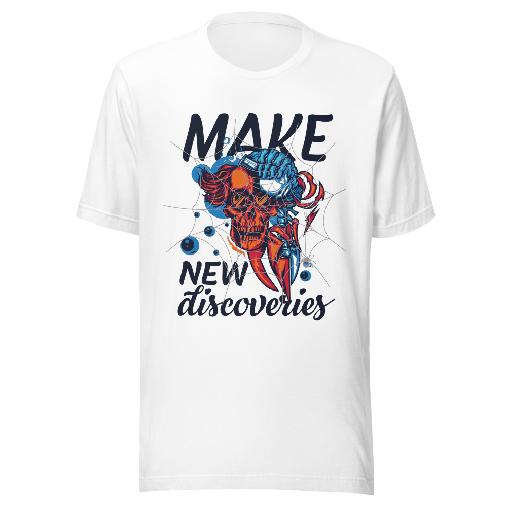 Make New Discoveries Skeleton Graphic T-Shirt