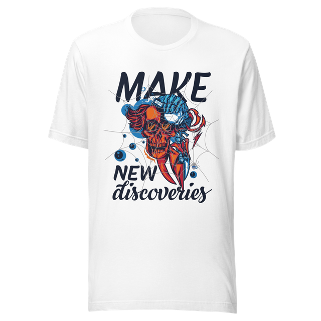 Make New Discoveries Skeleton Graphic T-Shirt