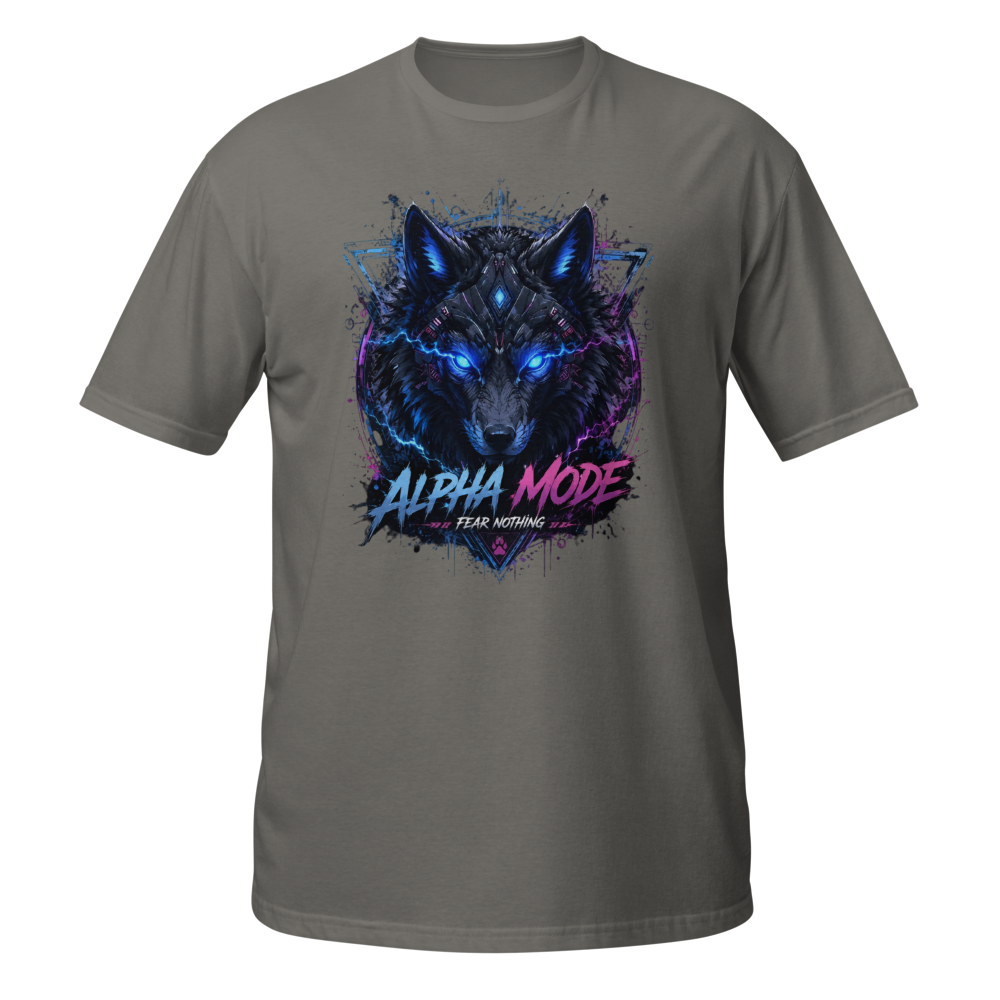 Cyber Wolf – Alpha Mode Unisex Basic T-shirt 