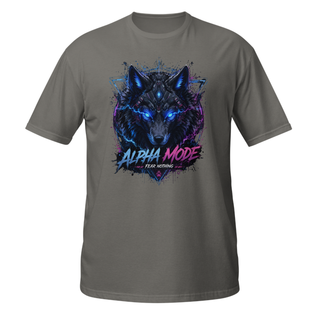 Cyber Wolf – Alpha Mode Unisex Basic T-shirt
