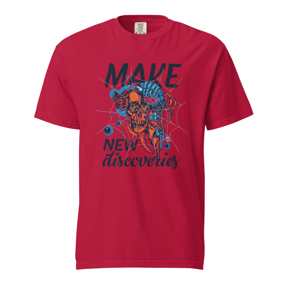 Retro Skeleton Skull Graphic Unisex Tee-