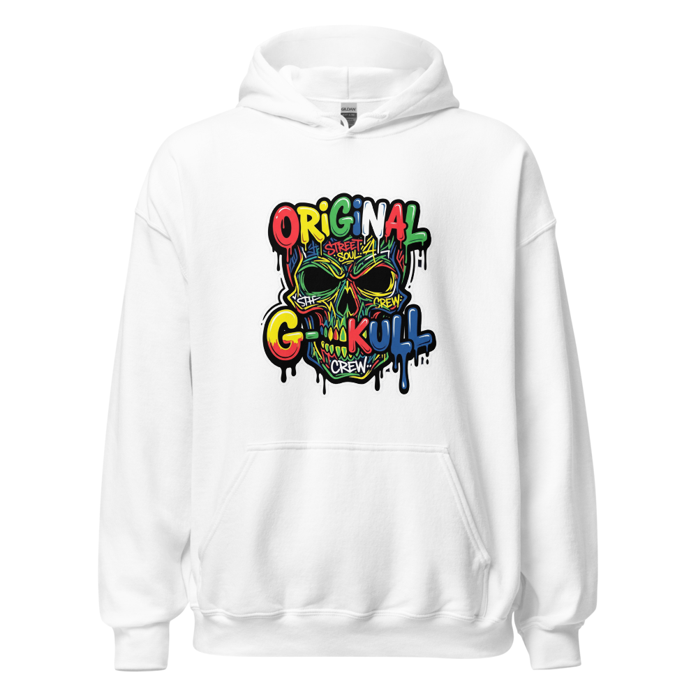 Original Skull Graffiti Hoodie – Colorful Streetwe
