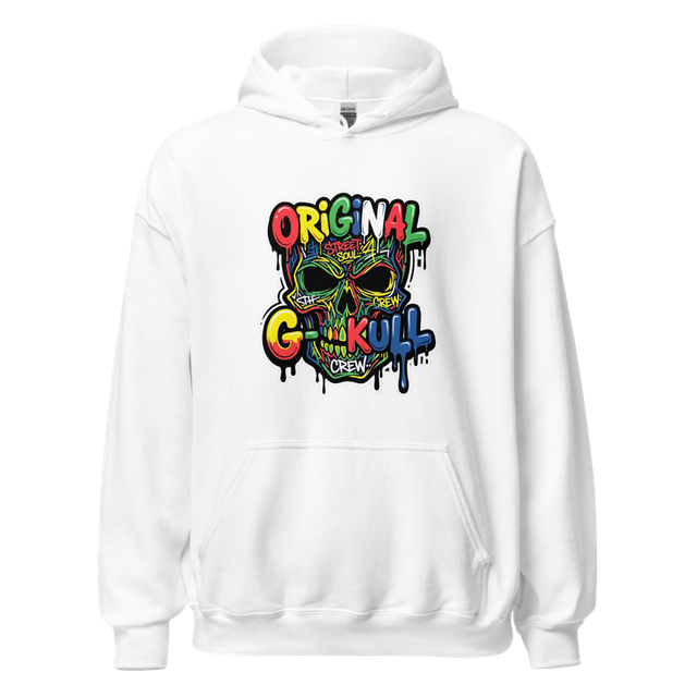 Original Skull Graffiti Hoodie – Colorful Streetwe