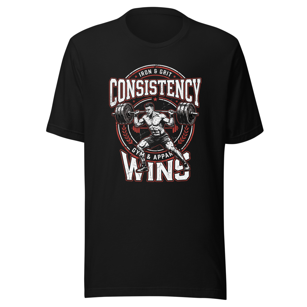 Consistency Wins Gym T-Shirt for Men & Women 