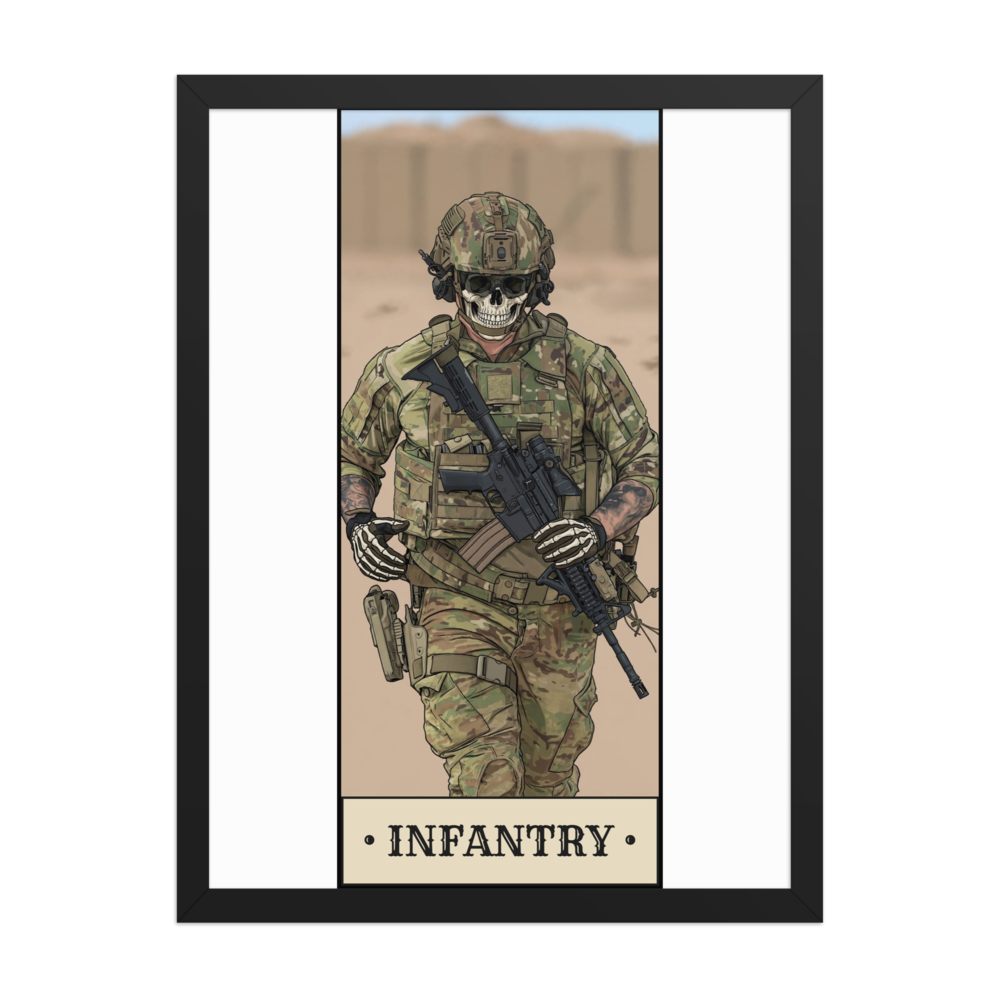INFANTRY Flag Art Framed Poster