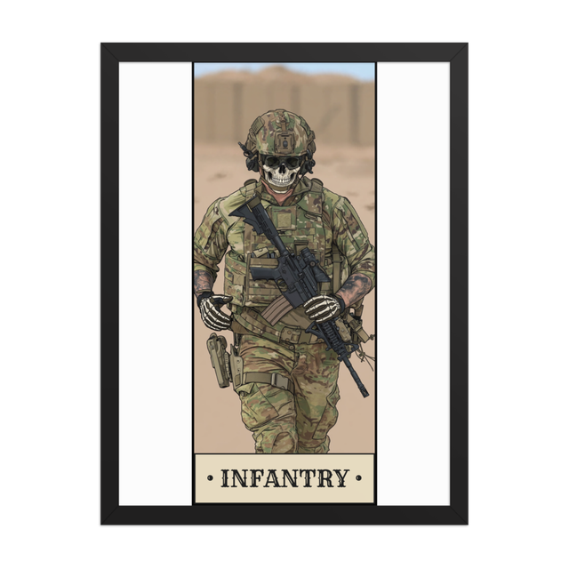 INFANTRY Flag Art Framed Poster