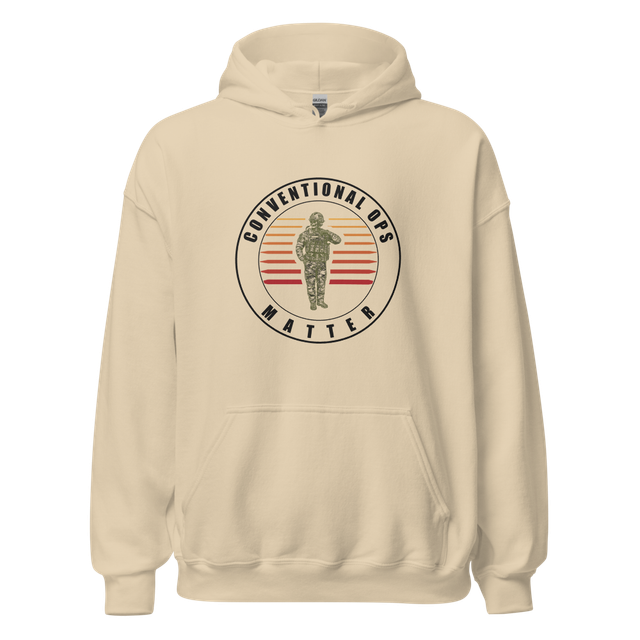 Conventional Ops Matter Hoodie — Sand