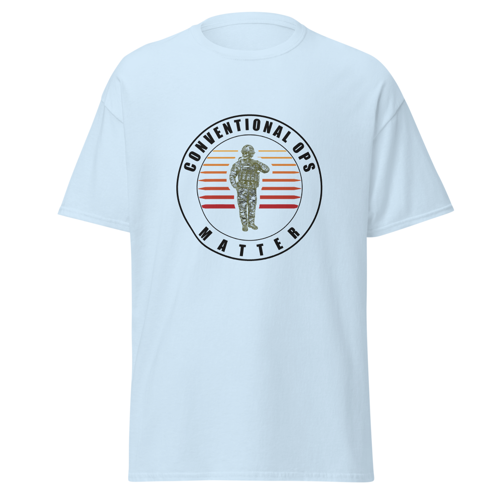 Conventional Ops Matter Tee — Light Blue