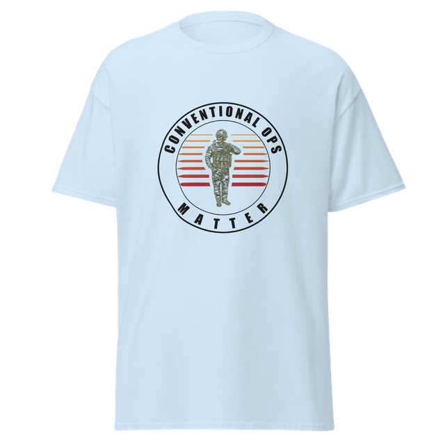 Conventional Ops Matter Tee — Light Blue