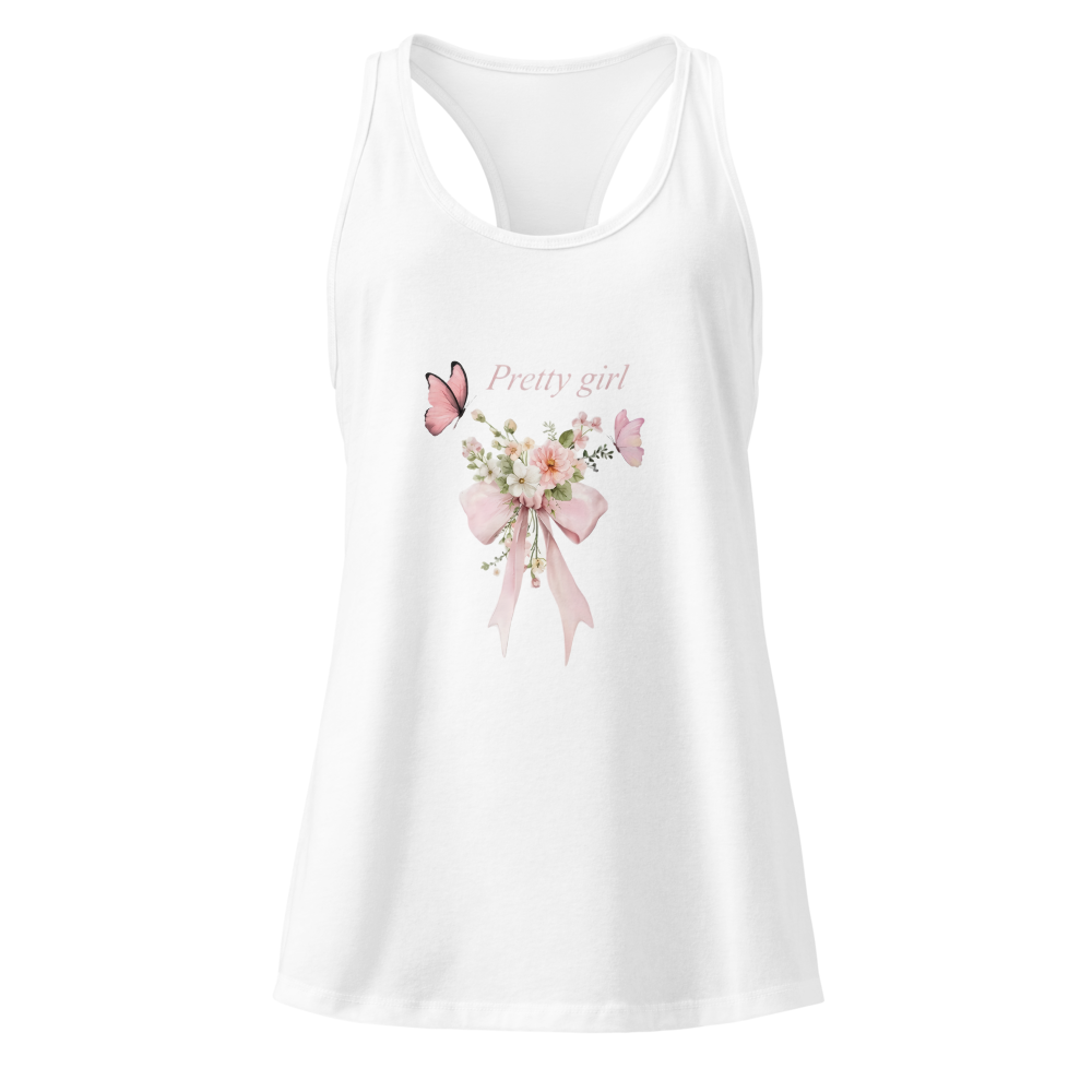 Pretty Girl Pink Watercolor Floral Bouquet & Butte