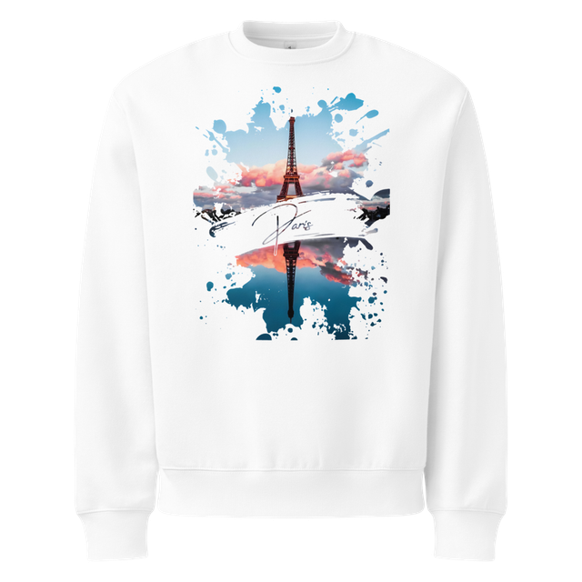 Paris Eiffel Tower Watercolor Paint Splatter Art