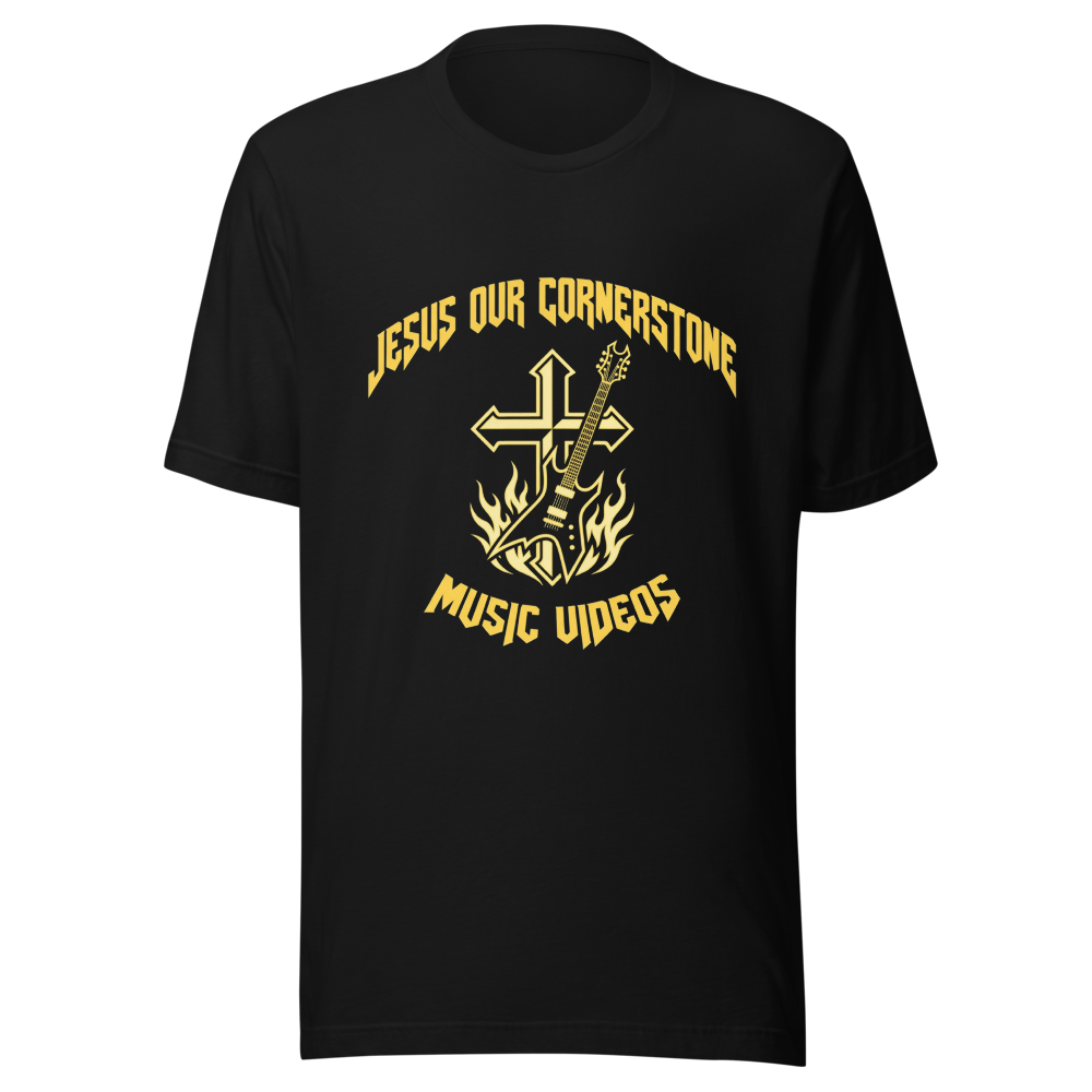 Jesus Our Cornerstone - Gilded Gold Metal Tee
