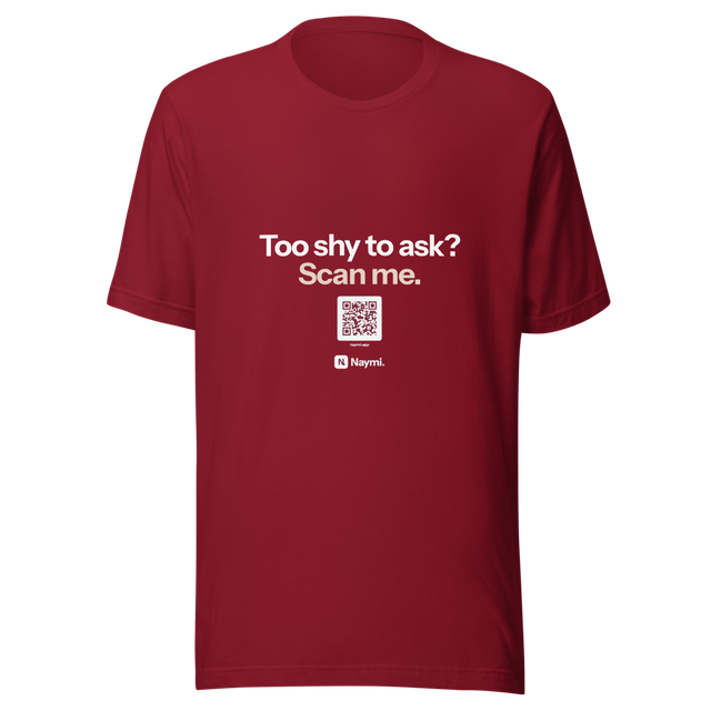 Naymi — Scan Me Tee (Burgundy)