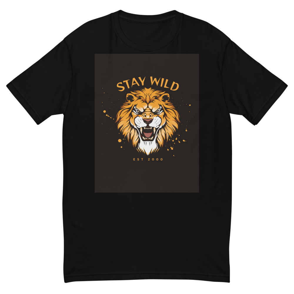 Black Lion Printed T-Shirt | Stylish Stay Wild Tee