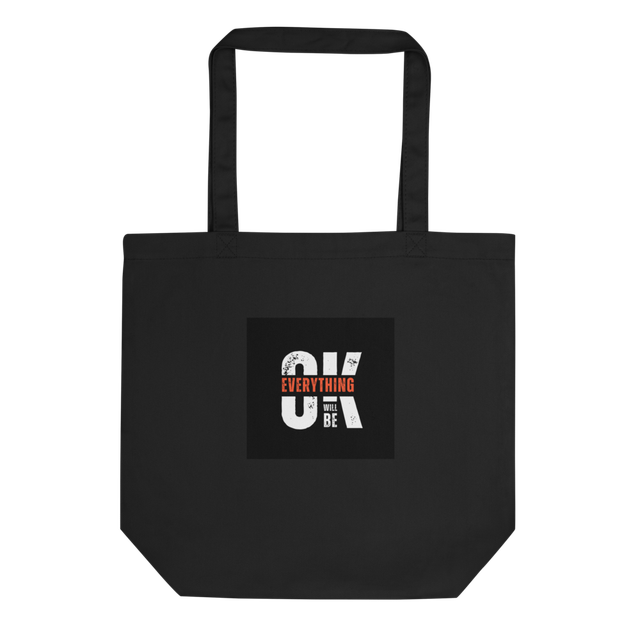 Minimalist Black Eco Tote Bag - Reusable Shopping