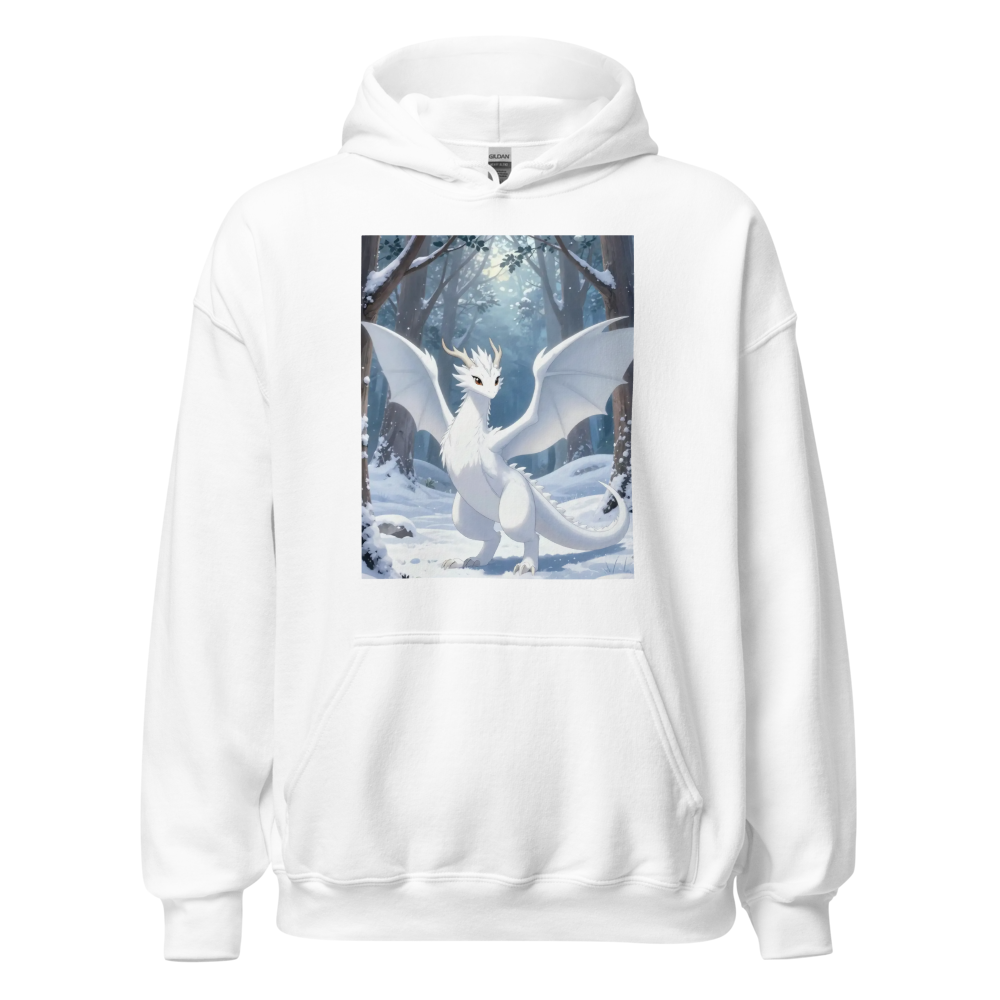 Snowbound White Dragon of the Enchanted Forest
