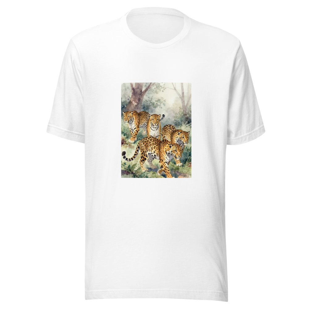 Leopard Pride in the Misty Forest | Watercolor Wil
