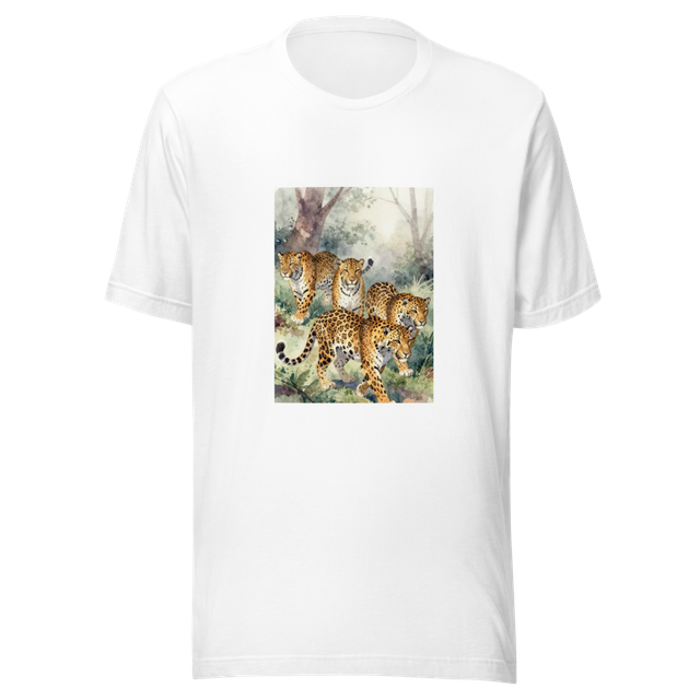Leopard Pride in the Misty Forest | Watercolor Wil