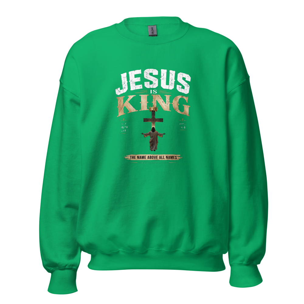 Jesus Is King Christian Crewneck Sweatshirt